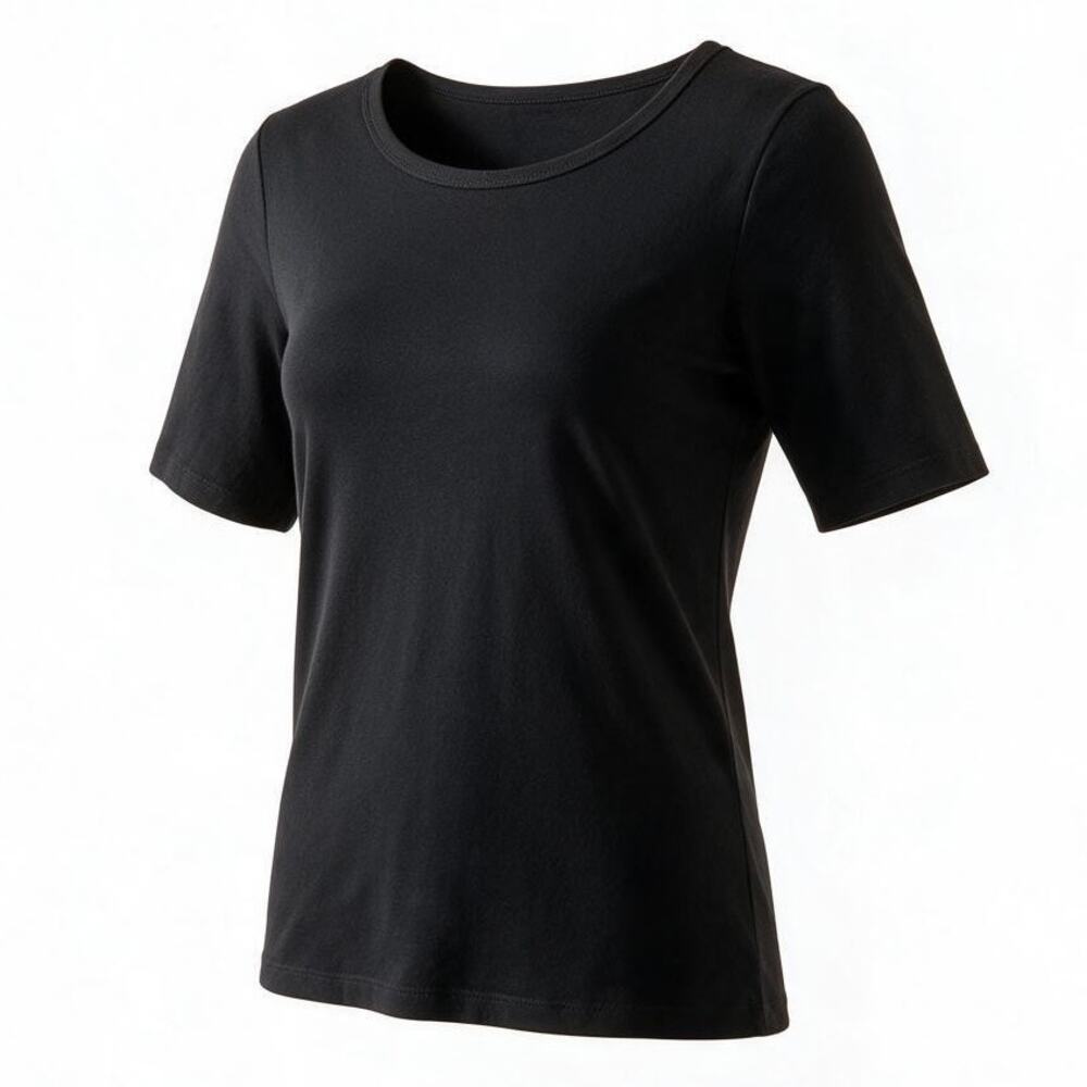 LuLaRoe Women's Black T-shirt Regular Fit Short Sleeve Round Neckline Size XL